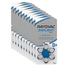 Rayovac 675CP Implant Pro+ (storlek 675-pack med 60 batterier för Cochlear Implantat, hörapparat hörförstärkare) blå