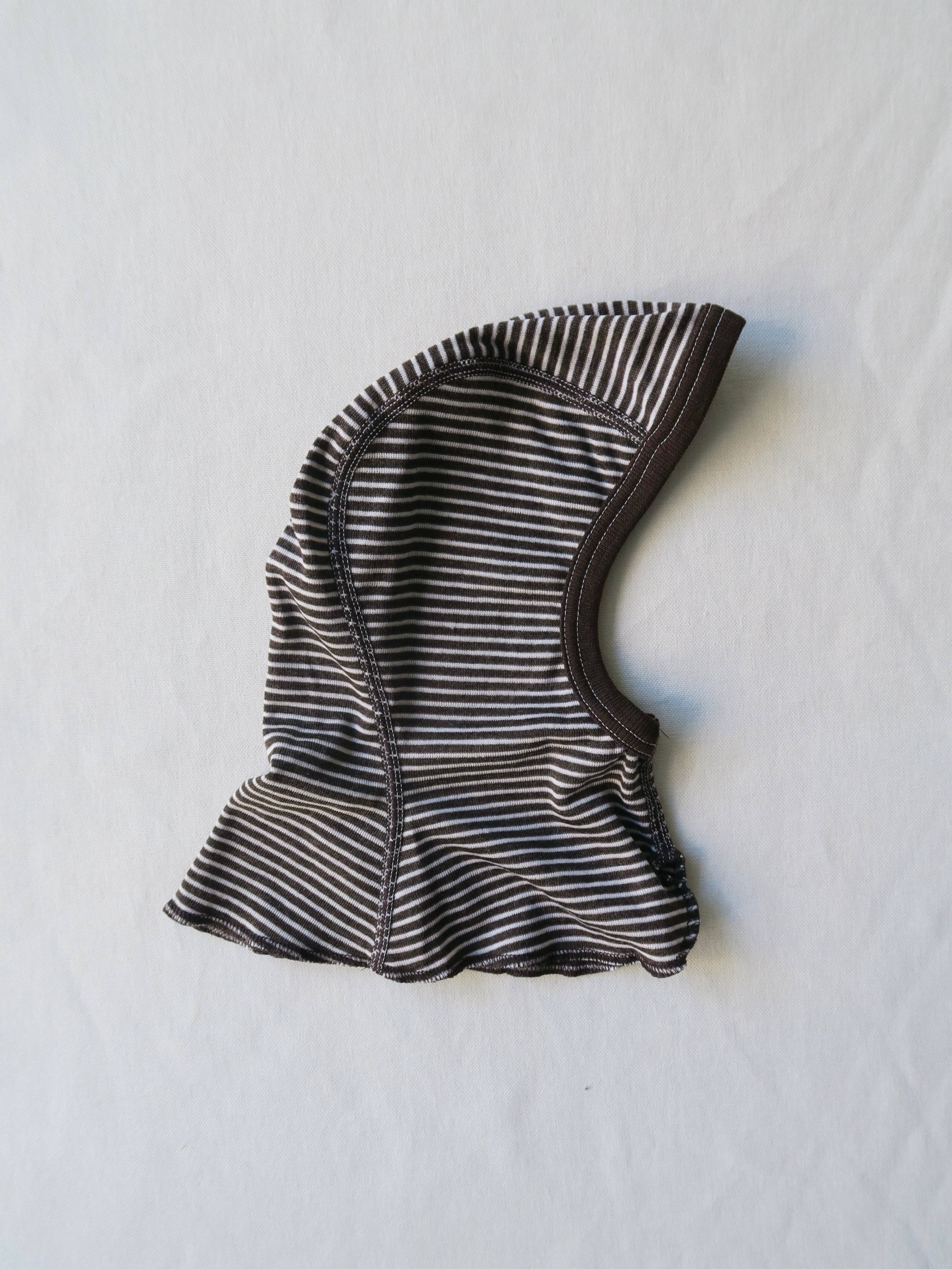 Cosilana - Uld/silke balaclava - Brun/natur - 62/68
