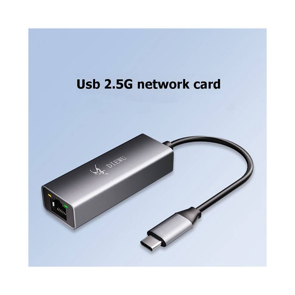DIEWU TXA313 2.5G USB Type C Ethernet Adapter 2500Mbps RTL8156B USB3.0 to RJ45 Network Card LAN Cable Dongle for PC Laptop