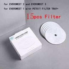 Petkit utbytesfilterenheter för eversweet 2 / eversweet 3 vattenfontän 5/10 st filter rengöringssats husdjursföroreningsfiltrering - 15 st