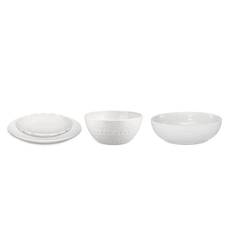 Servis set Fruktfat, Assiett, Skål & Skålrik Cult Design Orient Vit 19 delar