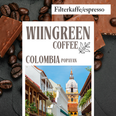 Colombia Popayan, friskristet kaffe 250 gr Kværnes til stempelkande (grov)