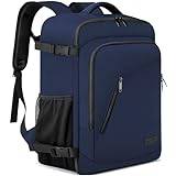 Kabinväska för under sätet, liten resväska, handbagage, ryggsäck, kabinstorlek, för flygplan, flygväska, reseryggsäck med USB-laddningsport, Blå -M, 45 x 36 x 20cm-30L