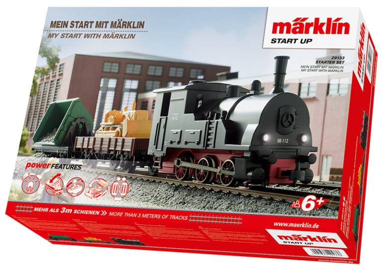 Märklin, 29133, Startset med Ånglok och två vagnar, Skala H0