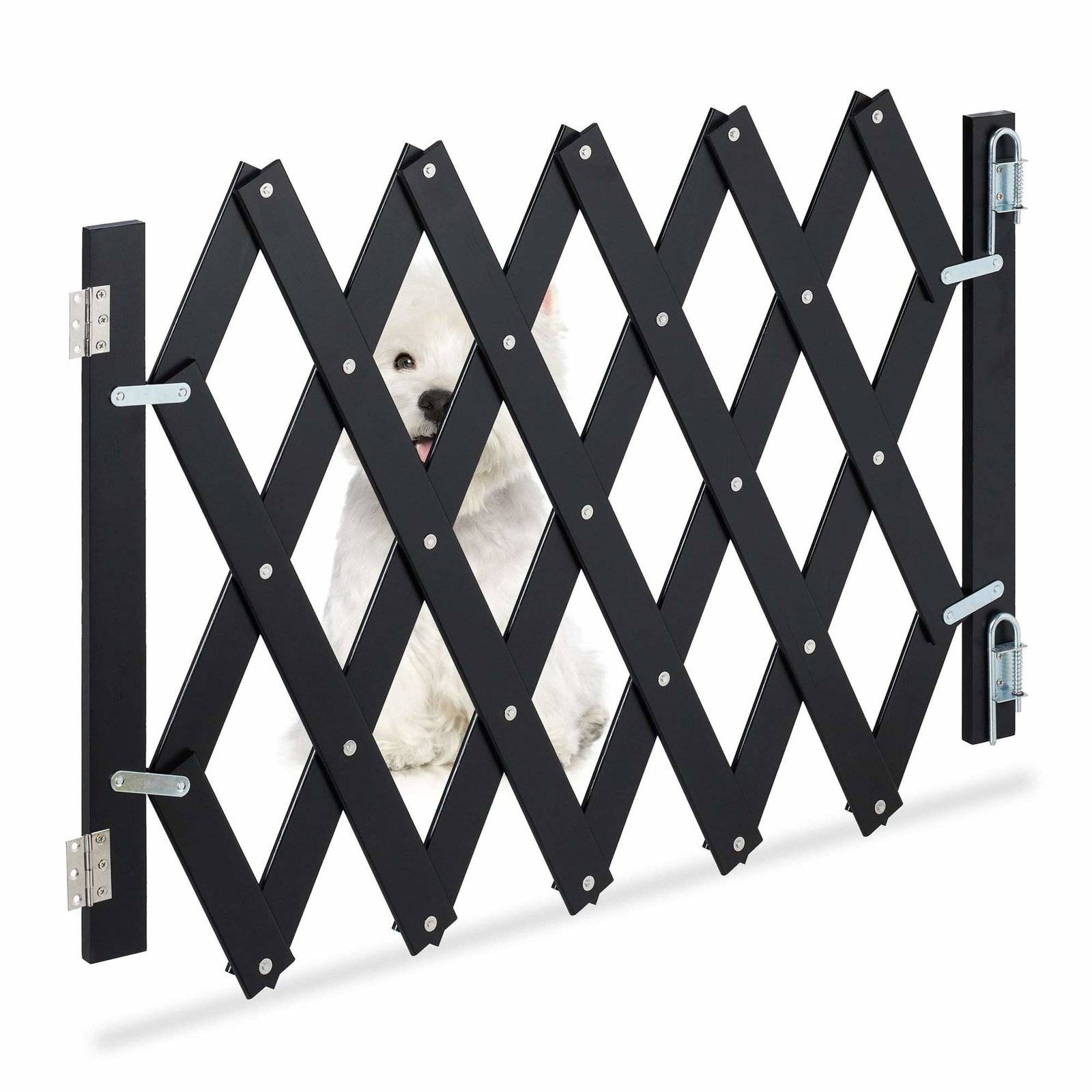 Utdragbar Bamboo Safety Gate i Svart