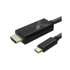Techly IADAP-USBC-HDMI5TY, 5 m, USB Type-C, HDMI Type A (Standard), Hanstik, Hanstik, Lige