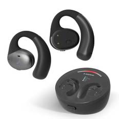 Avantree Medley Pebble - Open-Ear Funkkopfhörer Kabellos für TV Fernseher mit Bluetooth-Transmitter & Ohrhörer Ladestation, Klare Kopfhörer für Senioren, Umgebungserkennung