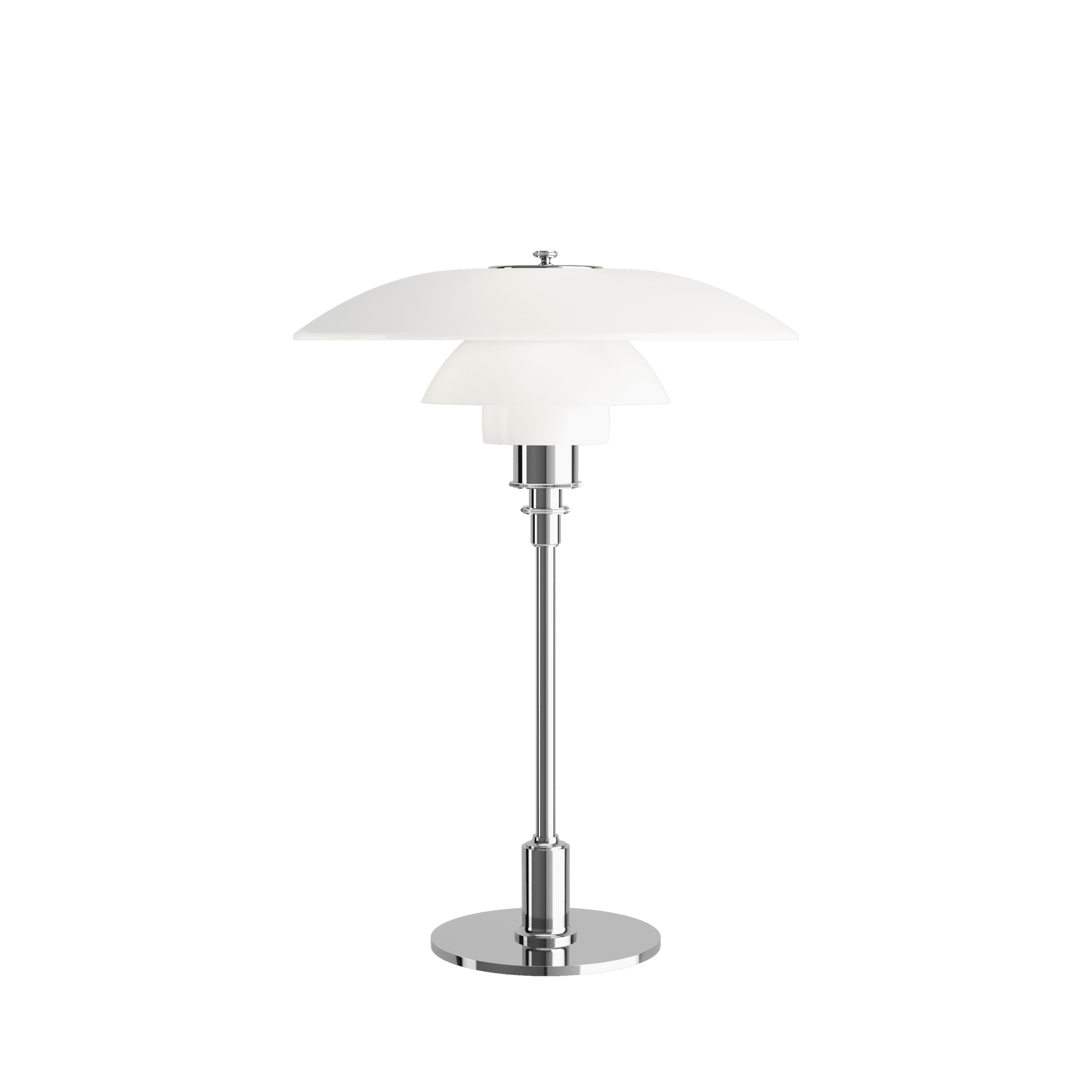 PH 3½-2½ Bordlampe Højglansforkromet.