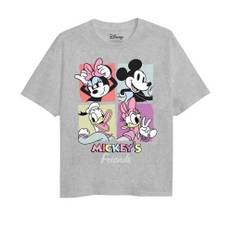 Musse Pigg & Friends Girls Square Heather T-shirt 7-8 Years grå