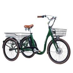 Fyndex - Elcykel Trehjulig Elcykel Evobike Elegant 24 tum 250W 432 Wh - Olivgrön