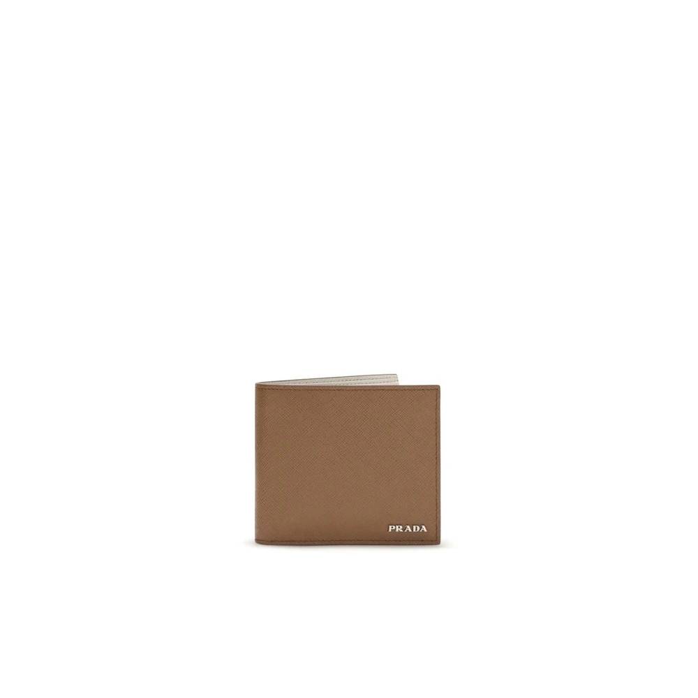 Prada - Saffiano Läder Vikbar Plånbok Accessoarer - Herr - ONE Size - Läder