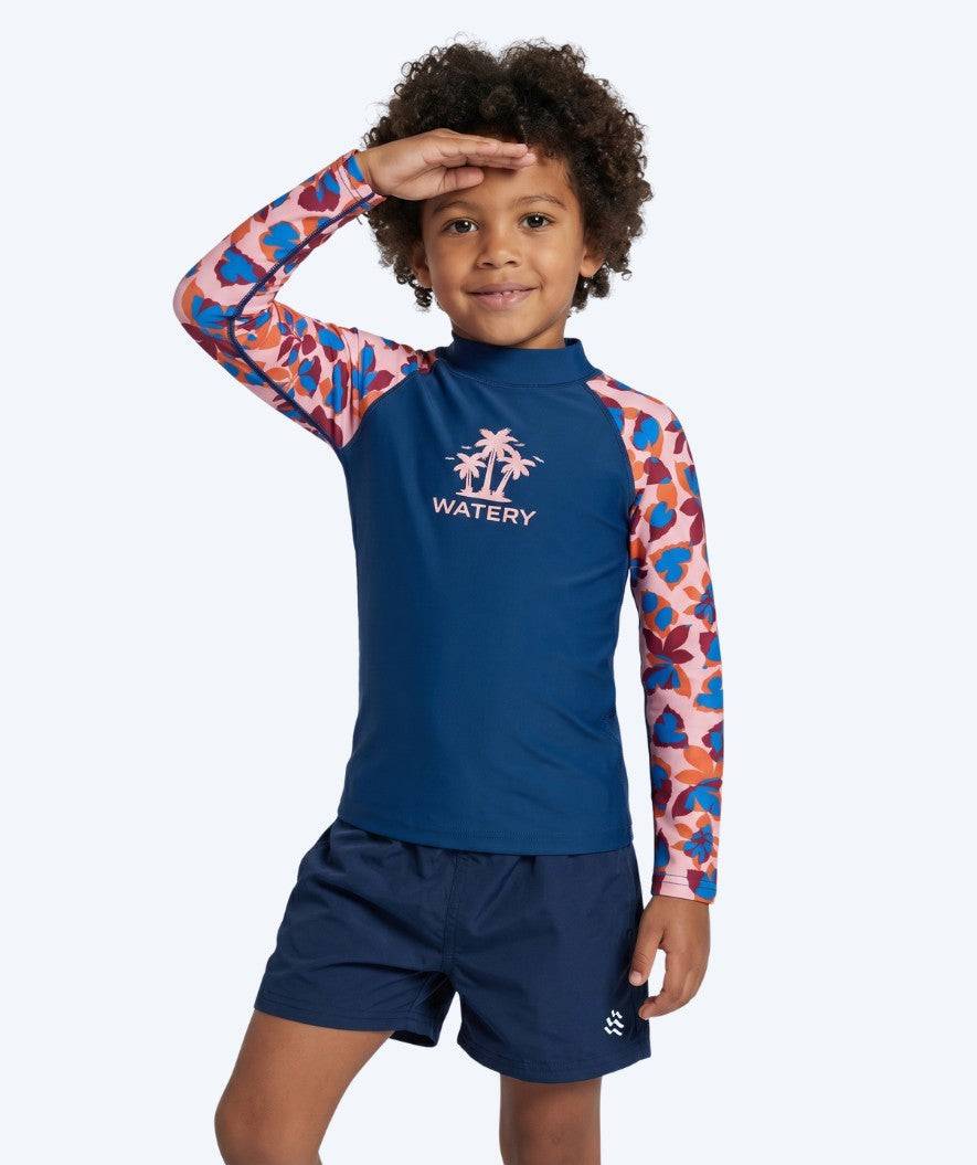 Watery UV tröja för barn - Osiris Långärmad Rashguard - Ljusrosa/mörkblå - UV kläder barn