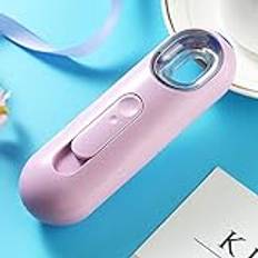 AGUCC Nano Facial Mister Portable Steamer Mini Face Mist Spray Handy Spray Cool Facial Steamer USB Uppladdningsbar Mini Skönhet Hudvårdsinstrument Inbyggd fläkt (Färg: Rosa)