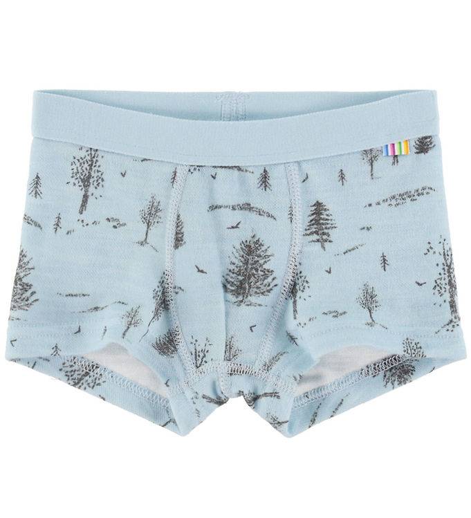 Joha Boxershorts - Ull - Blå m. Träd - Joha - 110 - Boxershorts