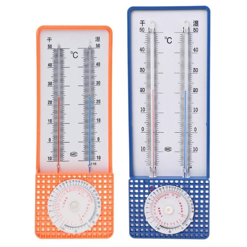 Termometer Hygrometer Fuktighetsmätare Termometrar Temperatur Fuktighetsmätare Mätare Väggmonterad för Hem Kontor Matsal röd