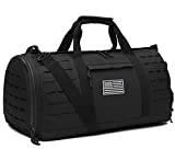 QT&QY 40L militär taktiska Duffel väska för män Sport gym väska Fitness handväska Övernattning Resor Duffelväska Träning träna väska med sko fack Basket fotboll Weekender väska