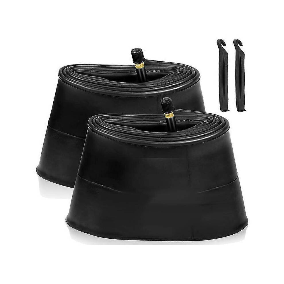 (26X4.0) 2 Pack Fat Bike Tube with AV 32mm Valve, Bike Tubes with 2 Tire Levers, for Road/Mountain /E Bike
