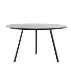 HAY Loop Stand Bord - Rundt - 120x74cm - Sort Linolium