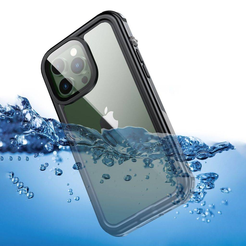IPhone 14 Pro Max Waterproof Sensitive Transparent + Frame cover- Sort