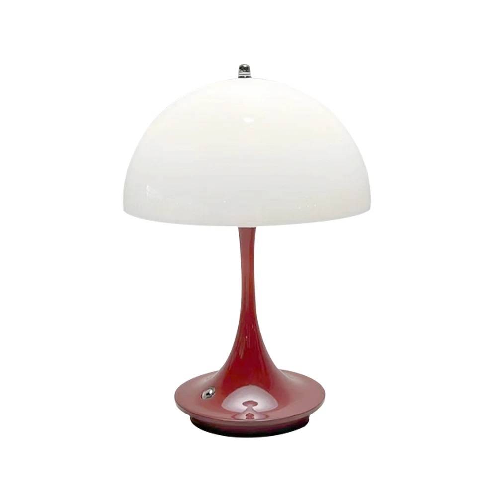 Genopladelig Batteribordlampe metal Vinrød