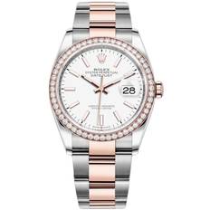 Rolex Damklocka 126281RBR-0006 Datejust 36 Vit/18 karat roséguld
