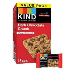 Kind, Healthy Grains Oat Granola Bars Dark Chocolate Chunk, 1.2 Oz x 15 (Case of 4)