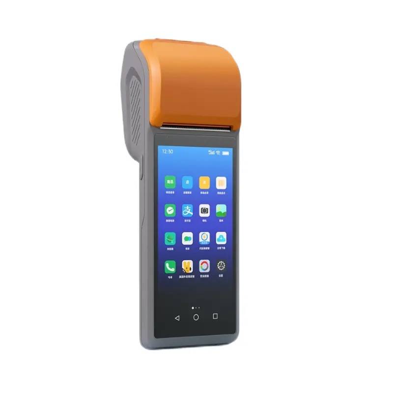 5.5'' IPS HD Display Handheld POS Terminal with 58mm built-in Thermal Receipt Printer Ticket Printer