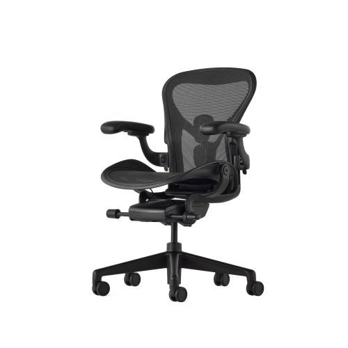 Herman Miller Aeron kontorstol i sort Onyx. Med genbrugsplastik fra havet..