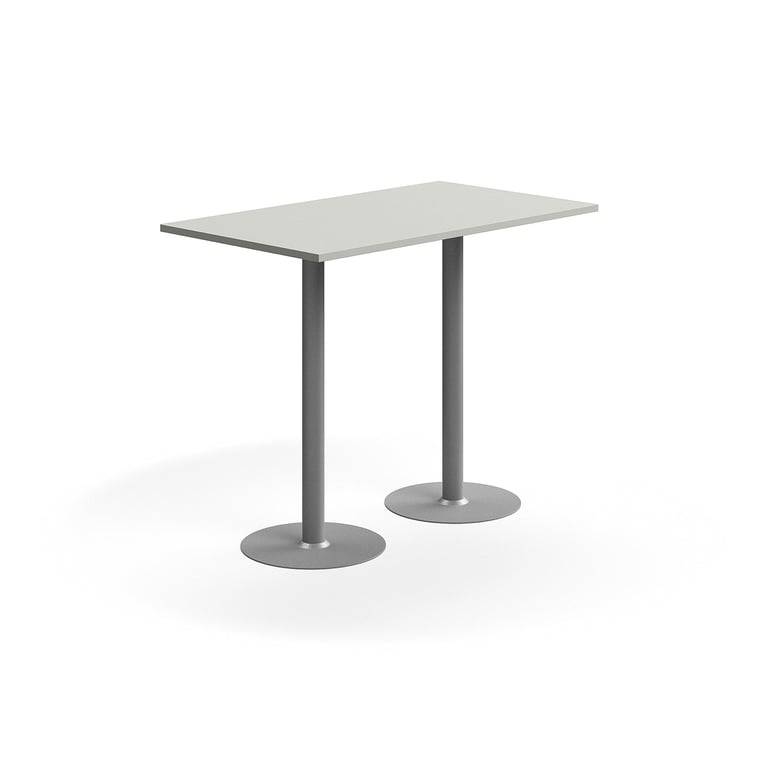 Barbord VERTICUS, 1400x800x1100 mm, silver/ljusgrå