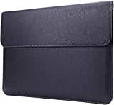 MEGOO Smalt läderskyddsfodral för Surface Pro 11/9/8/10/X, kompatibel med Microsoft Surface Pro 13 tum – svart