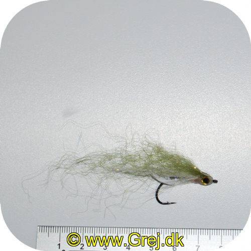 Seatrout UV Flies - Tobisen UV - Str. 04 - Hvid/grøn
