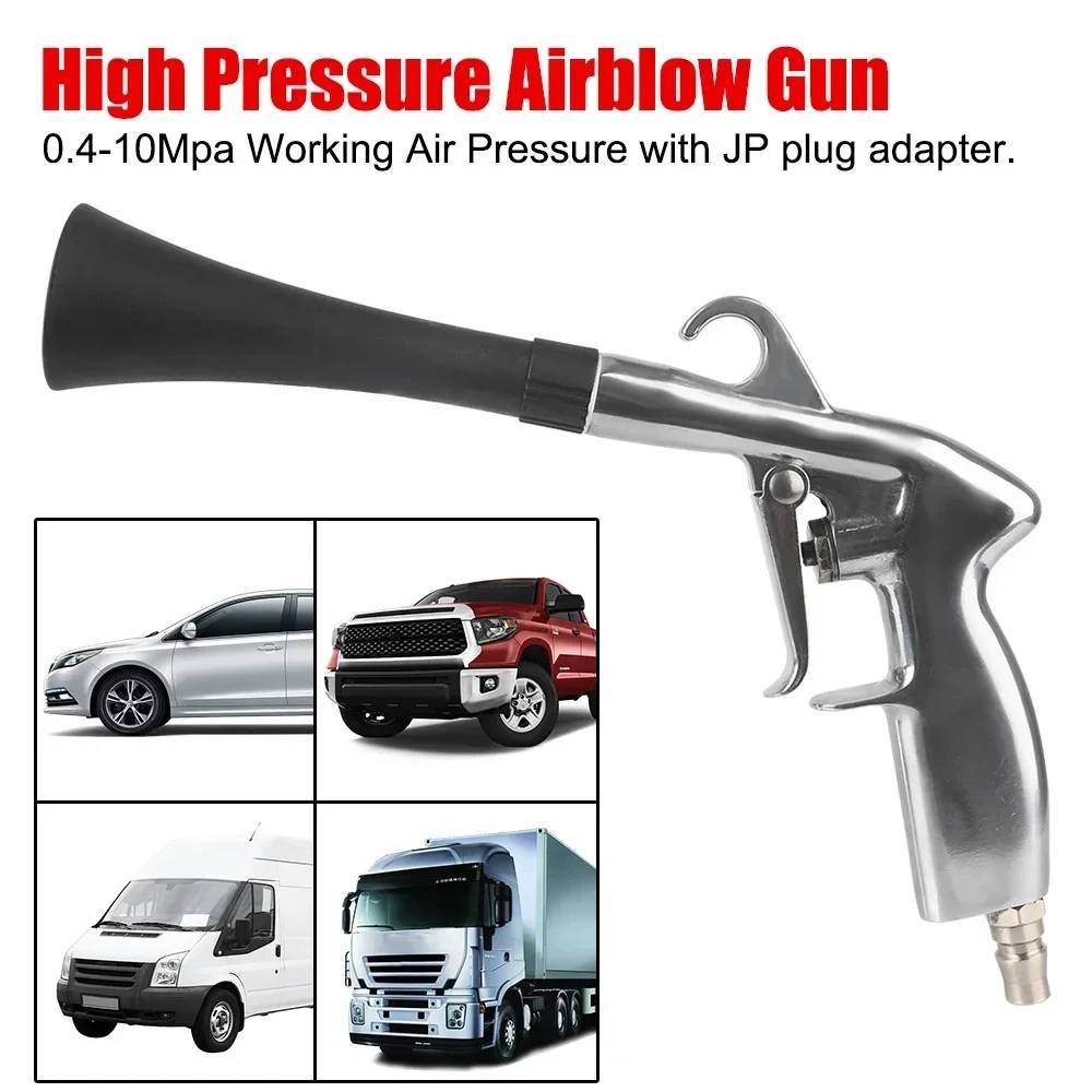 Pneumatic Car Interior Cleaning Gun Cyclone Dust Blower for Auto Detailing Handheld High Pressure Air Duster with Brush