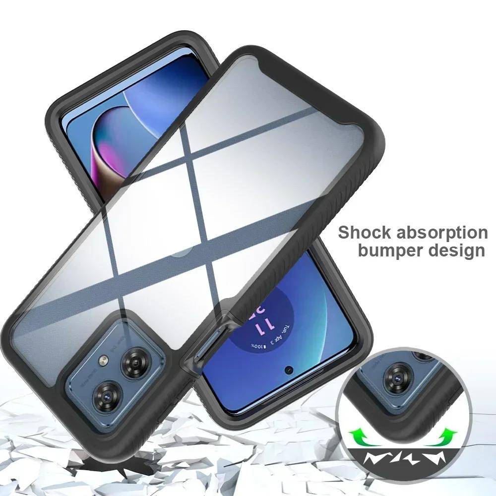För Motorola Moto G86 Power G56 G77 G87 G55 G35 G24 G54 Power 5G Kristallfodral Baksida Moto G84 Fodral Telefon G14 G 86 G04s funda