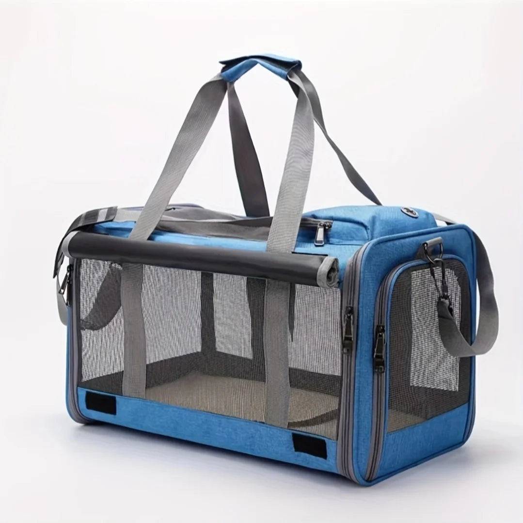 Soft-Sided Pet Carrier for Large & Medium Cats and Puppies - Blue
