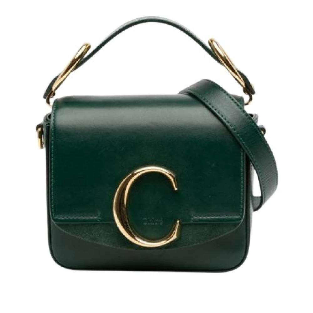 Chloé Pre-owned Pre-owned C Satchel - Vintage - Dame - Grøn - ONE SIZE - Uld