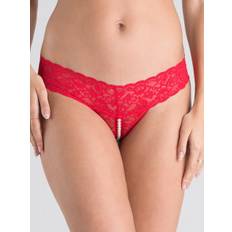 Lovehoney Red Crotchless Pearl Thong