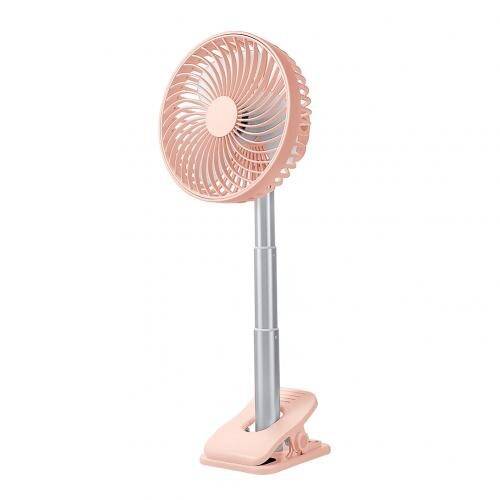 Laddningsbart klämma skyddande usb-fläkt miniklämma skrivbordsfläkt tysta fläktar hem studenthem sängbord skrivbord kontorsfläkt - Rosa guld