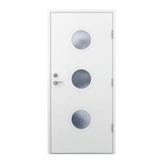 Ytterdörr Clara - med glas 8x19 Högerhängd Klarglas Vit NCS S0502-Y