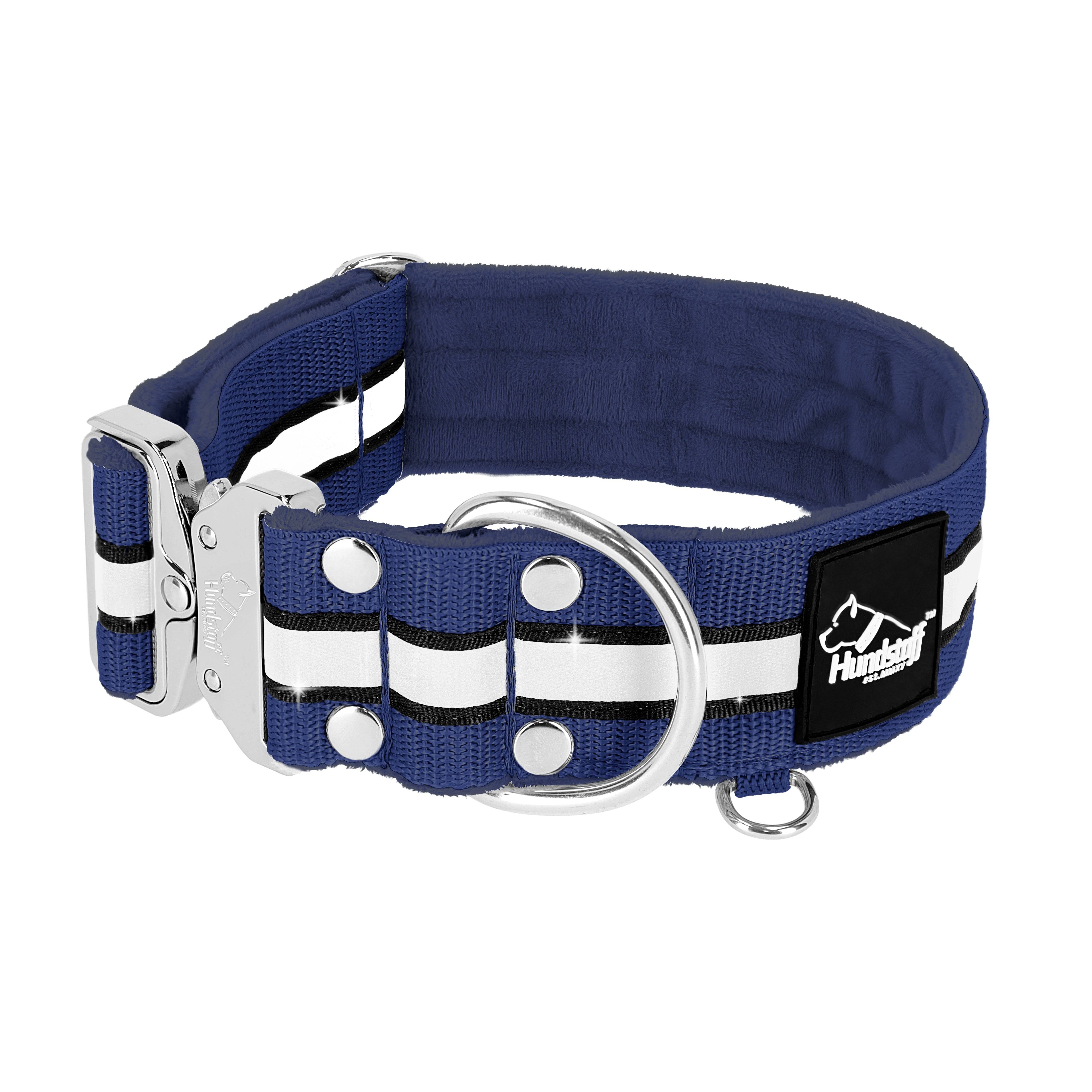 Extreme Silver Buckle Safe Navy Blue - Säkert reflexhalsband - Default Title