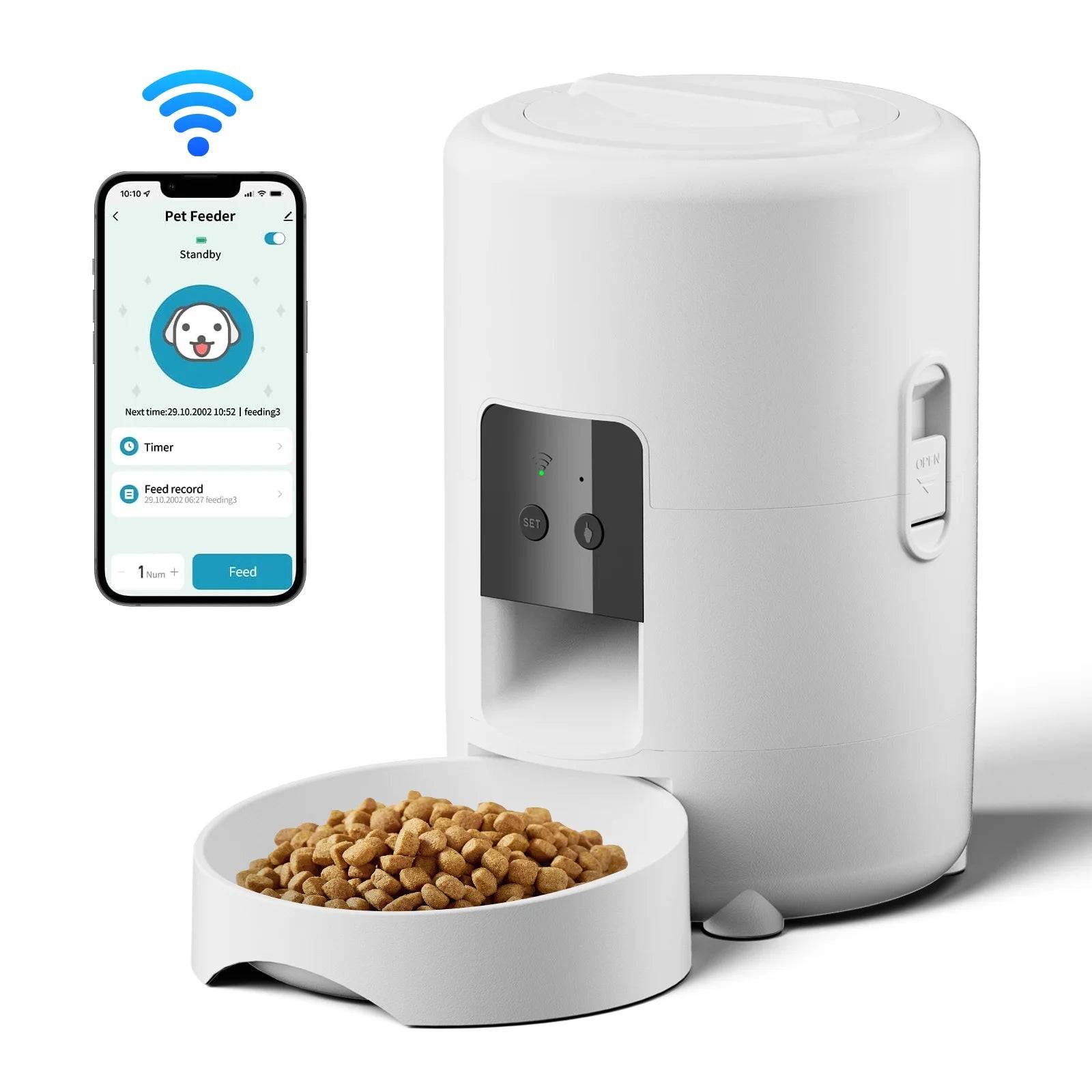 Smart WiFi Pet Feeder with App Control - Tuya Compatible - WIFI model-D / USB Type-C