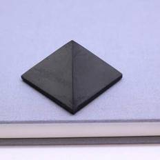 1 st Naturlig 3 cm Shungite Pyramid, Heminredning, Nyårsbordsdekoration, Kreativa presenter, Naturstensdekorationer - Grå (3-4 cm,2-3 cm)