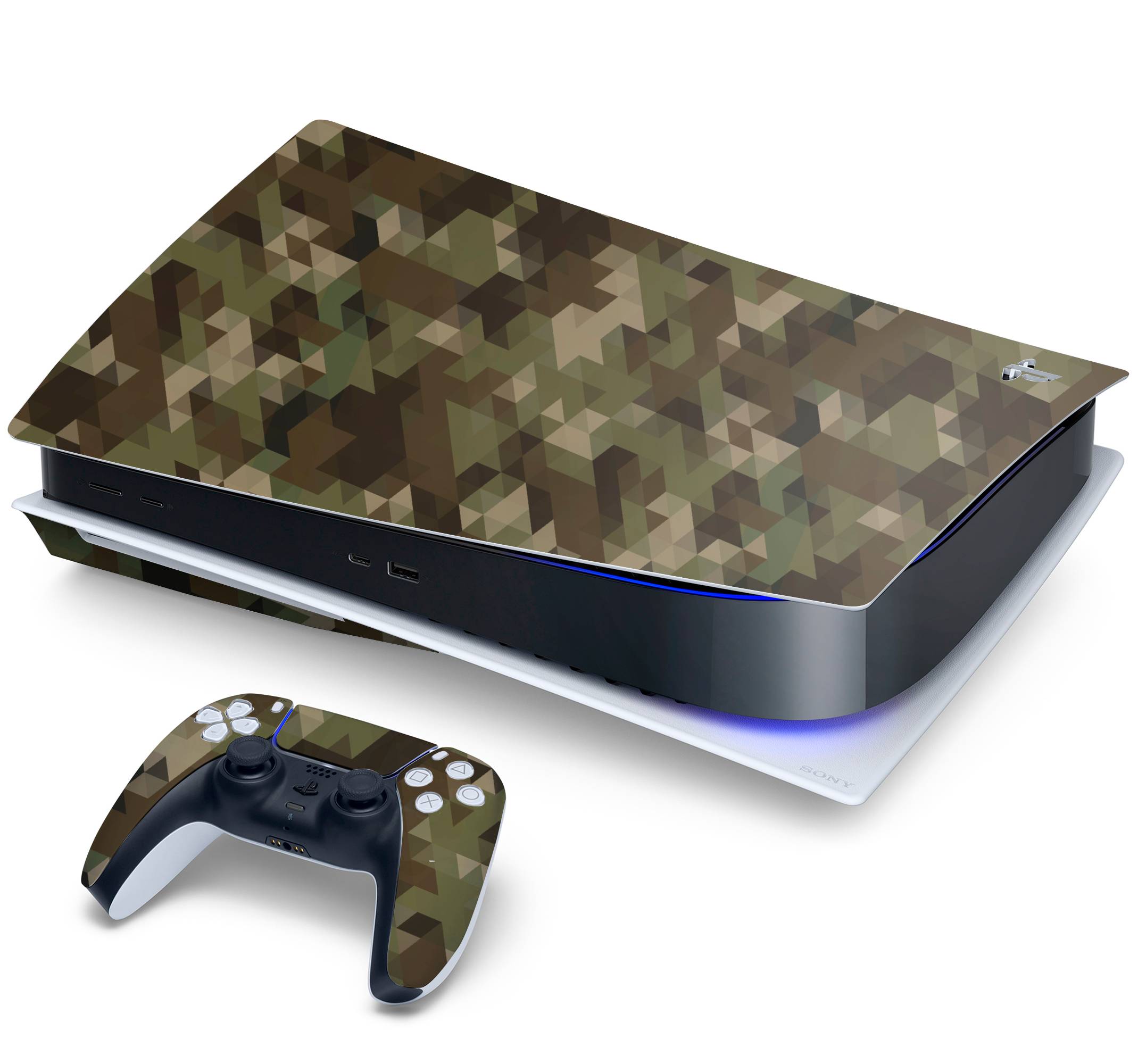 Geometrisk camo ps5 dekal
