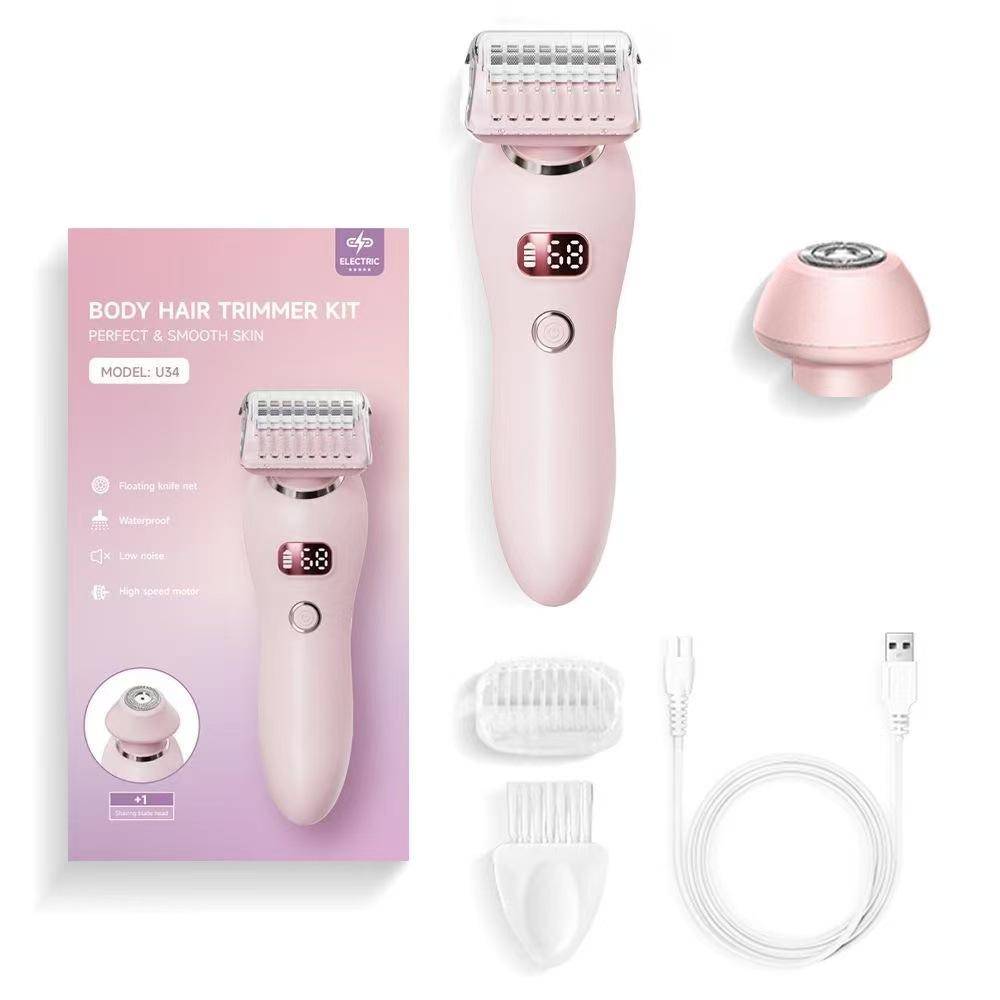 Head Changer Electric Shaver Women's Private Parts Underarm 2-in-1 Shaver Full Body Hair Removal Shaver