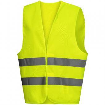 7111 Nitras gul sikkerhedsvest klasse 2, fluorescerende gul refleksvest  120 g/kvm