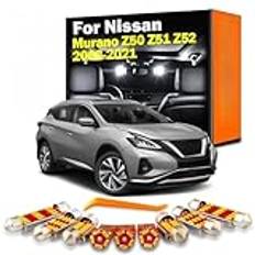 LED-inredningsljussats, för Nissan Murano Z50 Z51 Z52 2003-2014 2015 2016 2017 2018 2019 2020 2021 LED-lampor för bil