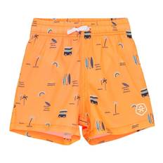 Color Kids Badshorts - AOP - Orange Pop - Color Kids - 9 år (134) - Badkläder