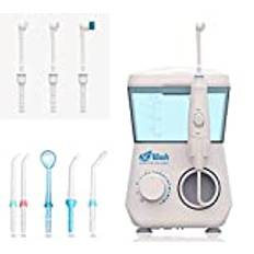 Vattenflosser SOWASH VORTICE ELECTRIC Dental Waterflosser, vattentråd, Oral Water Flosser med 8 multifunktionshuvuden inklusive 3 tester Vortex, 600ml tank, 10 Jettrycksjusteringar, Water Flosser, Italiensk produkt