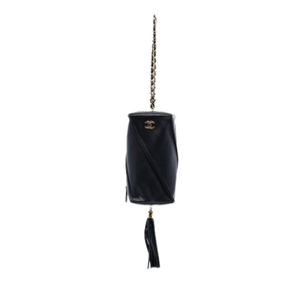 Chanel Vintage Pre-owned Vintage Lambskin Tassel Clutch - Vintage - Dame - Sort - ONE SIZE - Uld
