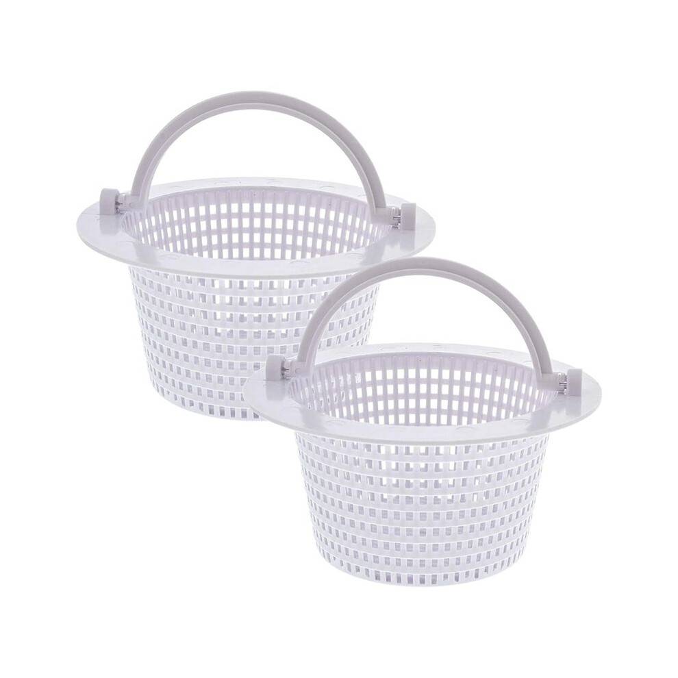 Swimming Pool Skimmer Replacement Basket with Handle, 2 Pack - Above Ground Pool Thru-Wall Skimmer Baskets
