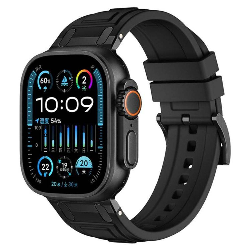 Apple Watch 49mm / 46mm / 45mm / 44mm Klockarmband Silikon – Svart